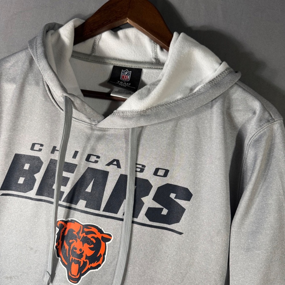 NFL Chicago Bears‎ Mens Team Apparel Combine Authentic Hoodie Gray Size M